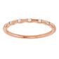 Rose Gold Diamond Stackable Ring 7-Diamonds 
