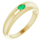 Classic Dome Gemstone Band – Flush-Set Oval Gemstone
