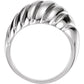 White Gold Women Dome Ring 