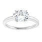1 CT East west Oval Shape Diamond Engagement Ring Set in white gold or platinum 