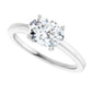 Sideway Picture for 1 CT East west Oval Shape Diamond Engagement Ring set in Platinum 