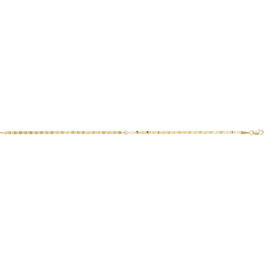 Everyday chain bracelet with single diamond accent