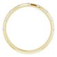 Gold bangle with embedded Diamond on a white background
