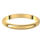 Half Round Women Wedding band yellow gold