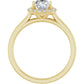 1 CT Halo Style Oval Shape Diamond Engagement Ring for Women in yellow gold showing under gallery 