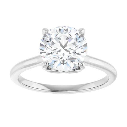 2 CT Round Diamond Solitaire Engagement Ring in Platinum