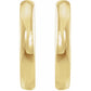 15MM Hinged Hoop Earrings in yellow gold