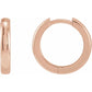 14K Rose 15MM Hinged Hoop Earrings 