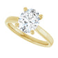 2 CT Oval Solitaire Diamond Engagement Ring in Yellow Gold