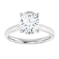 2 CT Oval Solitaire Diamond Engagement Ring in Platinum