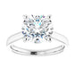 3 CT Round Diamond Solitaire engagement Ring in Platinum  