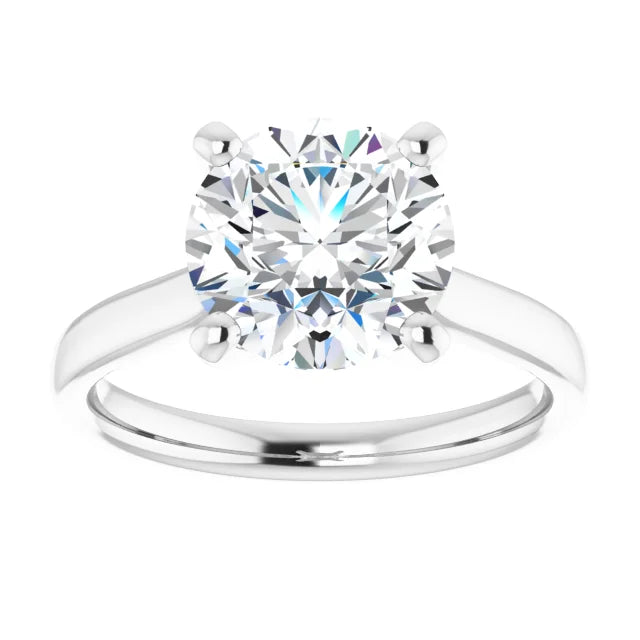 3 CT Round Diamond Solitaire engagement Ring in Platinum  