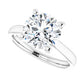 3 CT Round Diamond Solitaire engagement Ring in white gold