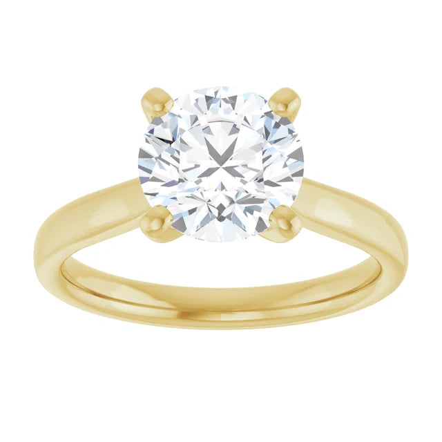 2 CT Round Diamond Solaire Engagement Ring 