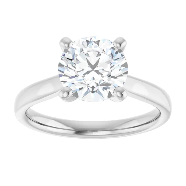 2 CT Round Diamond Solitaire Engagement Ring in white gold