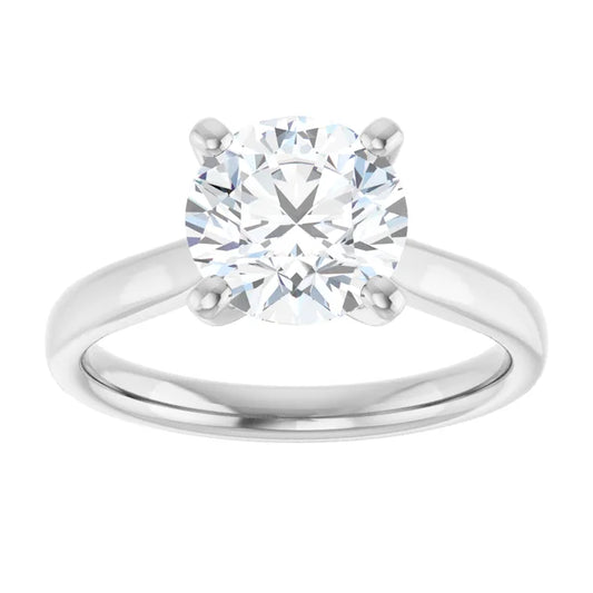 2 CT Round Diamond Solitaire Engagement Ring in white gold