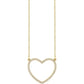 14K Gold Natural Diamond Heart Necklace