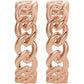 14K Chain Link Hinged Hoop Earrings