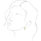 14K Gold Initial Hinged Huggie Hoop Earring