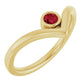 Bezel-Set V Birthstone Ring – Natural Gemstones