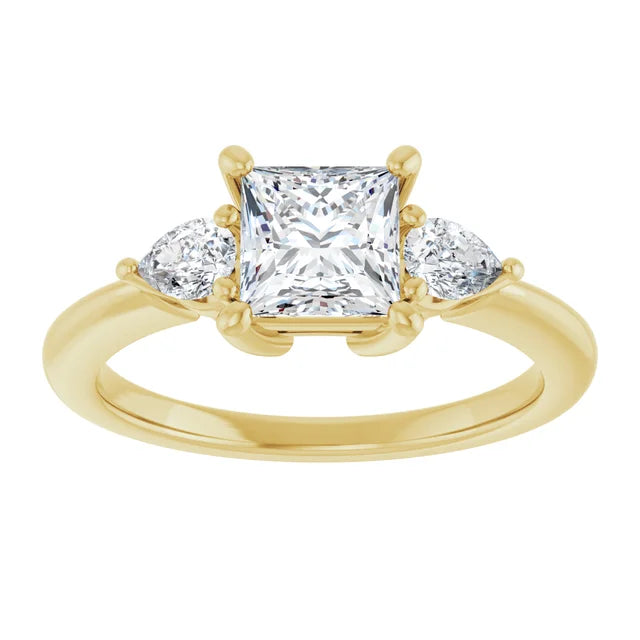 Jordan’s Tranquil 1 CT Trio Princess & Pear Three-Stone Ring 