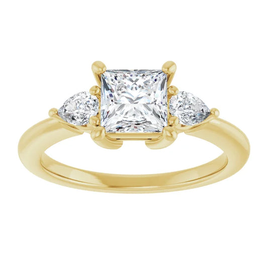 Jordan’s Tranquil 1 CT Trio Princess & Pear Three-Stone Ring 