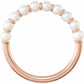 14K Rose Gold Pearl Ring for Women