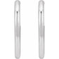 25 MM Tube Hoop Earrings in white gold