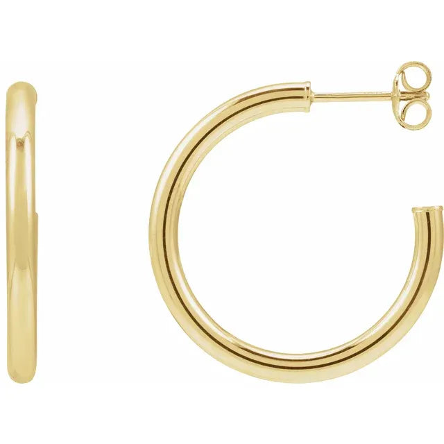25 MM Tube Hoop Earrings 