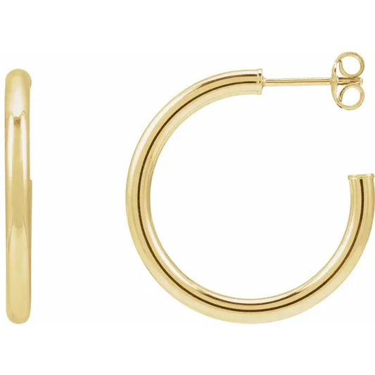25 MM Tube Hoop Earrings 