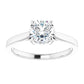  1 Carat Round Solitaire Diamond Engagement Ring Platinum