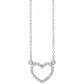 14K Gold Natural Diamond Heart Necklace