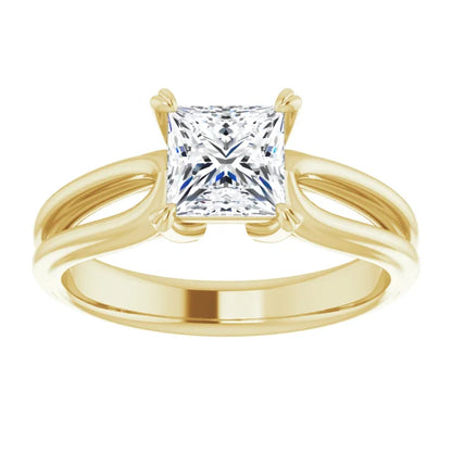 1 CT Princess Cut Claw Prong Solitaire Engagement Ring For Women 