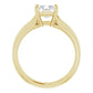1 CT Princess Cut Claw Prong Solitaire Engagement Ring For Women set in Yellow Gold showing under gallery 