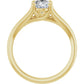 1 CT Split Shank Oval Diamond Solitaire Engagement Ring Set in Yellow Gold showing under gallery 