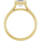 360 Video for Jordan’s Princess Bezel Solitaire Set in Yellow Gold showing under gallery 
