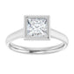 360 Video for Jordan’s Princess Bezel Solitaire Set in white gold or platinum 