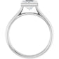 360 Video for Jordan’s Princess Bezel Solitaire Set in white gold or platinum Showing under Gallery 