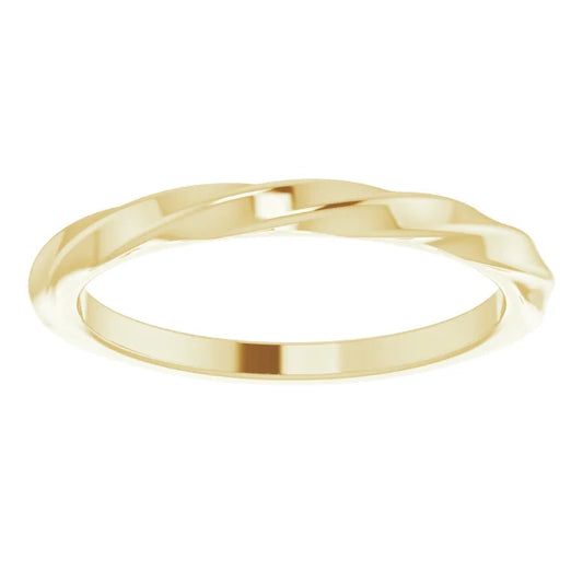 Yellow Gold Twisted Stackable Ring