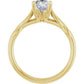 1 CT Twisted Shank Oval Shape Solitaire Diamond Engagement Ring Set in Yellow gold showing under gallery 