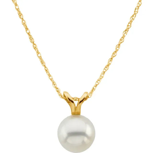 Cultured White Akoya Pearl Necklace