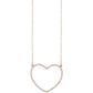 14K Gold Natural Diamond Heart Necklace