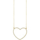 14K Gold Natural Diamond Heart Necklace