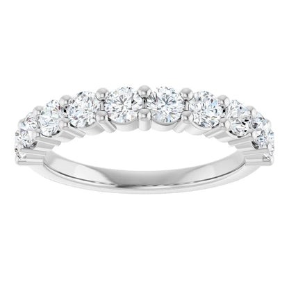 14K White Gold 1 CTW Natural Diamond Anniversary Band