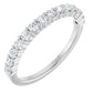 14K White Gold 1 CTW Natural Diamond Anniversary Band showing stones