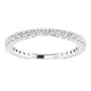 1/2 CTW Round Natural Diamond Anniversary Band 14K White Gold Straight 