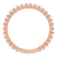 1/2 CTW Round Natural Diamond Anniversary Band 14K Rose Gold Standing