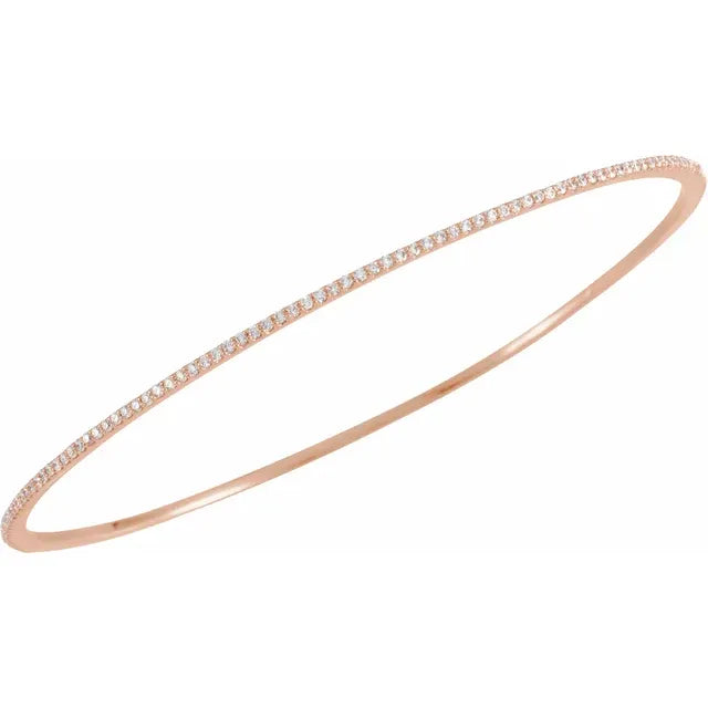 Natural Diamond Bracelet 1 CTW 14k rose Gold