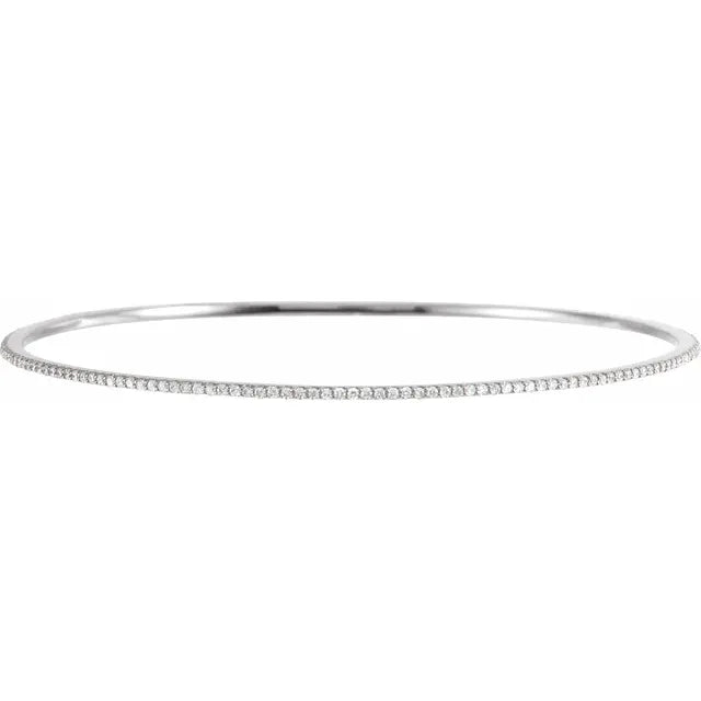 Natural Diamond Bracelet for women 1 CTW 14k white Gold 