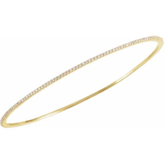 Natural Diamond Bracelet for women 1 CTW 14k Yellow Gold